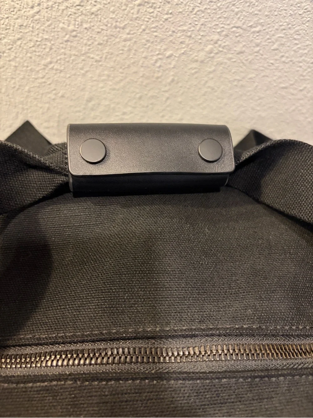 Away Black Canvas Duffel Bag with Front Patch Pocket - Like New! Retails $245